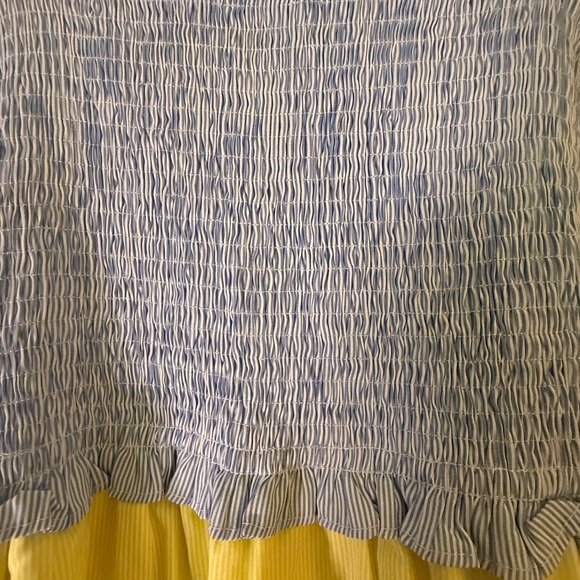 &Merci Pastel Tiered Maxi Dress Size Large Smocked Cottagecore Summer - Picture 8 of 9